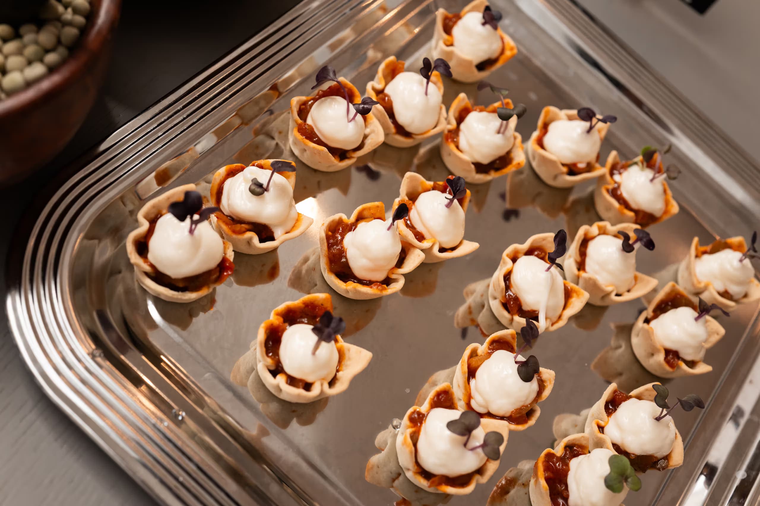 Canapé with Seven Spice Salad